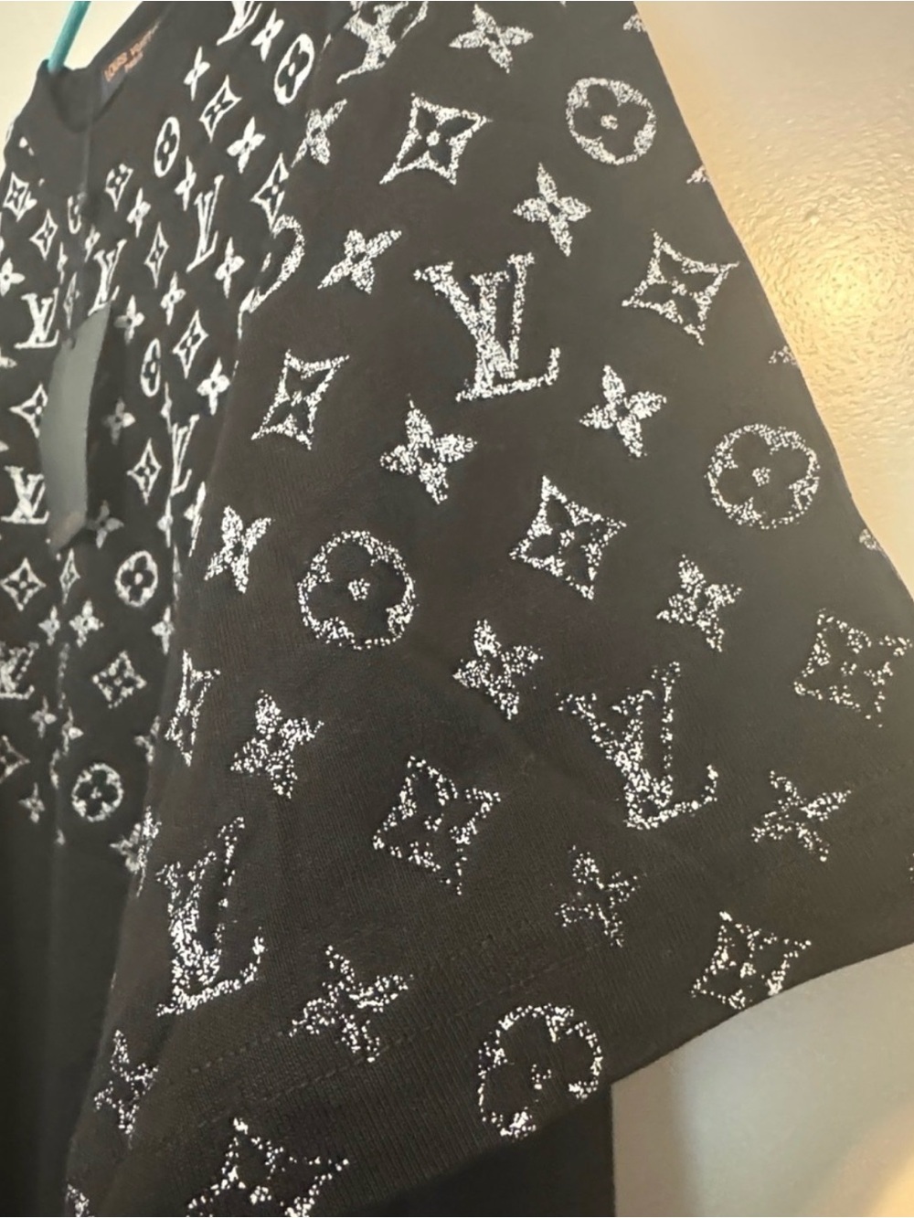 Louis Vuitton Men's Black Monogram Short-Sleeve T-Shirt - Picture 5 of 5